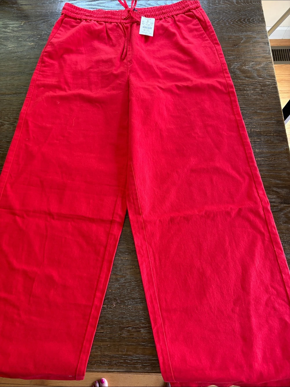 J. Crew linen blend slim wide leg (linen and cotton) Pants